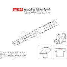 Apr Apere Kıskaçlı Biye Aparatı 35X17MM / Apr 15-R