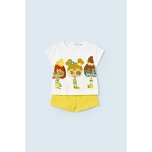 Mayoral 12-36 Ay Kız Bebek Şort Takım Sarı
