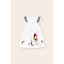 Mayoral 6-36 Ay Kız Bebek Puantiyeli Elbise Beyaz