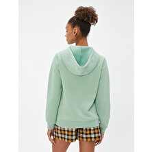 Koton Koton Kapüşonlu Sweatshirt Baskılı Kanguru Cepli Uzun Kollu