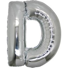 Benim Marifetlerim D Harfi Gümüş Folyo Balon 16 Inch 40 cm