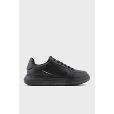 Emporio Armani Logolu Deri Sneaker Ayakkabı Erkek Ayakkabı X4X633 XM964 K001