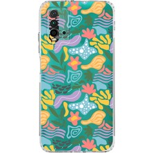 Printify Xiaomi Redmi 9t Uyumlu Kamera Korumalı Kapak Memphis Desen Tasarımlı Şeffaf Kılıf
