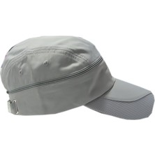 İşnar Salarticaret Gri Sporcu Tenis Şapkası Vizör Şapka 54 cm Unisex