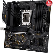 Asus Tuf Gamıng B660M-E D4 Intel B660 LGA1700 Ddr4 5333 Dp HDMI Çift M2 Usb3.2 Aura Rgb Matx 128GBA Kadar Ram Desteği Asus 5x Tuf Protectıon Iıı