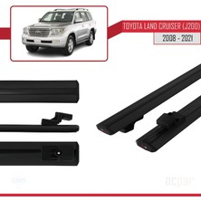 Acpar Toyota Land Cruiser (J200) 2008-2021 Arası ile Uyumlu Basıc Model Ara Atkı Tavan Barı Siyah