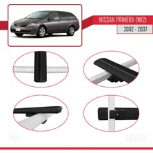 Acpar Nissan Primera (W12) 2002-2007 Arası ile Uyumlu Basıc Model Ara Atkı Tavan Barı Siyah