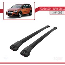 Acpar Volkswagen Touran Cross 2007-2010 Arası ile Uyumlu Ace-1 Ara Atkı Tavan Barı Siyah