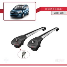 Acpar Citroen Berlingo 2008-2018 Arası ile Uyumlu Ace-1 Ara Atkı Tavan Barı Gri