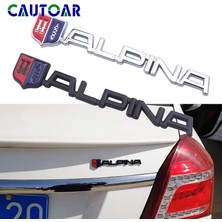 Azertaş Oto Aksesuar Alpina Bagaj Yazısı Siyah Renk Metal Ithal Ürün Bmw Alpina Arma Logo Metal Şık Tasarım