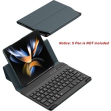 Samsung Galaxy Z Fold 5 Uyumlu Standlı Bluetooth Klavyeli ve Keyboard Kapak