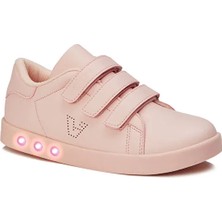 Vicco Oyo Filet Işıklı 3 Cırtlı Spor Ayakkabı Pudra