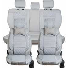 Fresh Start opel Astra J Sedan Lüx Full Deri Oto Koltuk Kılıfı Ön Arka Takım Açık Gri