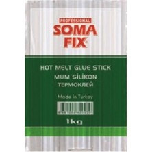 Somafix Şeffaf 1 Kg 7.4X300 mm İnce Mum Silikon Sıcak Çubuk Yapıştırıcı