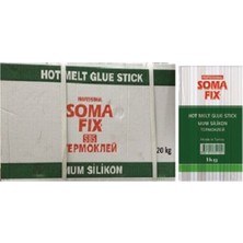 Somafix Şeffaf 1 Kg 7.4X300 mm İnce Mum Silikon Sıcak Çubuk Yapıştırıcı