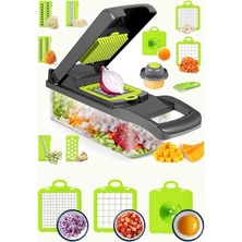 Chef Desing Chopper Küp Rende 13 Parça Hazneli Sebze Doğrayıcı Dicer Dilimleyici