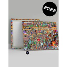 Postermanya Reddit R Place 2023 Kanvas Tablo, R/place 2023 Son Hali, Dekoratif Duvar Tablosu