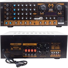 MV-1232 2*80W 4 Mik Giriş-4 Hop Cıkıslı Stereo Kup Mixer Trafosuz Anfi Magıcvoıce