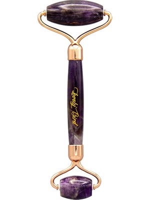 KFC Home Ametist Roller Anti-Aging Negatif Enerjiyi Alır,yüz Maşaj Taşı, Doğal Taş,sessiz, Çelik Tutucu.