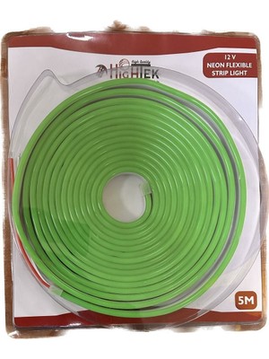 Bolled Neon LED 12 Volt Yeşil 6X12MM 5mt Hightek