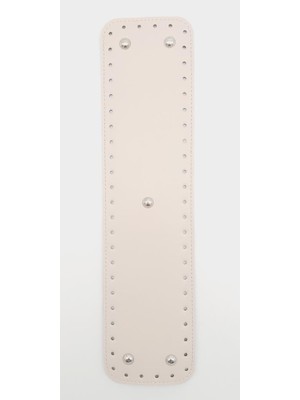 Angel Çanta Aksesuar Suni Deri Krem Renk 40X10 cm Dikdörtgen Çanta Tabanı Gümüş Aparatlı