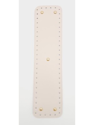 Angel Çanta Aksesuar Suni Deri Krem Renk 40X10 cm Dikdörtgen Çanta Tabanı Light Gold Aparatlı