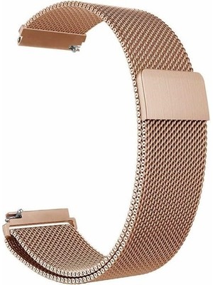 Casestreet Qcy Watch Gts Kordon Hasır Metal Örgülü Ayarlanabilir Bronz