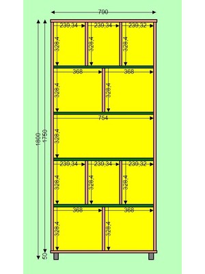 BGR Mobilya Beyaz Dekorasyon  Kitaplık