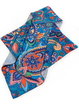 La Pescara Çok Renkli Şal Desen Fular Bandana 55-55CM KDNF21