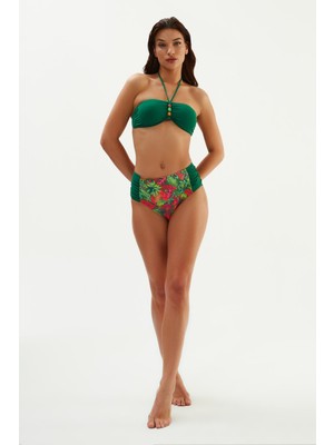 Eros Staplez Boyundan Bağlamalı Yeşil Bikini Takımı