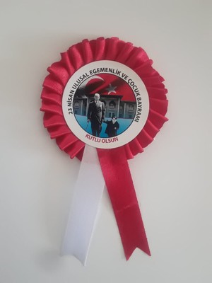 Yıldız Kurdela Ankaraa 23 Nisan Ulusal Egemenlik ve Çocuk Bayramı Kurdela , Kurdale Kurdela Yaka Kokartı Kokart Rozet
