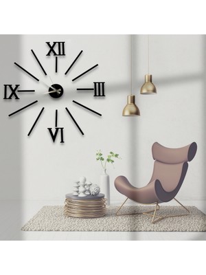 Saatick 50-100 cm Arası Ayarlanabilir Modern Dekoratif Lüks Duvar Saati Büyük Şık Salon Tasarım Saat Modelleri