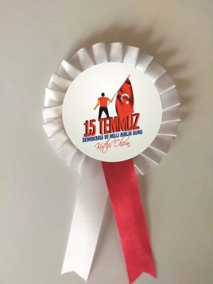 Yıldız Kurdela Ankaraa 15 Temmuz Demokrasi ve Milli Birlik Günü Kurdela , Kurdale Kurdela Yaka Kokartı Kokart Rozet