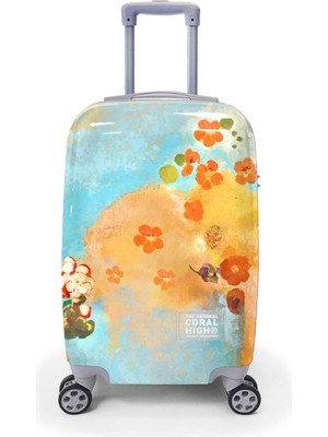 Coral High Renkli Desenli Kabin Boy Valiz (50CM) 16537
