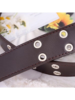 Baoblaze Kadınlar Çift Grommetbelt Vintage Bel Strap Cosplay Jeans Bel Bandı Punk Kemer Beyaz Boyut (Yurt Dışından)