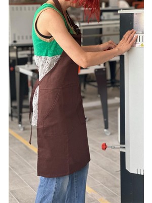 Refsan Barren Atölye Önlüğü - Kahverengi