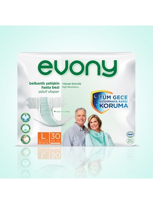 EVONY Yetişkin Bezi Large 30'Lu