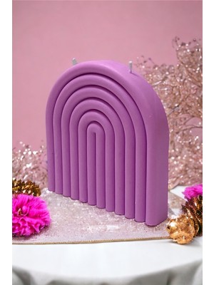 Khleos Rainbow Purple Candle Soya Wax Mora Mora Esanslı Mum