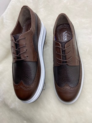 Voyager 3147 Kahve Bağlı Erkek Deri Casual Ayakkabı - Kahverengi - 42 - ST01911-KAHVERENGİ-42