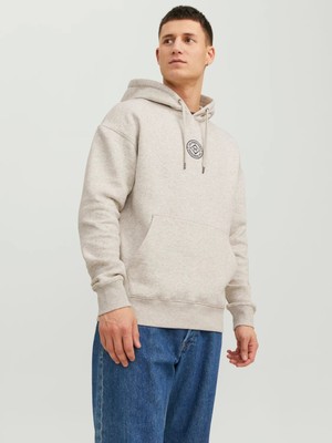 Jack & Jones Erkek Sweat Jjcosmo Hood Beyaz -122339792xl Beyaz