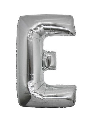 Benim Marifetlerim E Harfi Gümüş Folyo Balon 16 Inch 40 cm