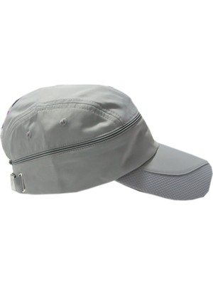 İşnar Salarticaret Gri Sporcu Tenis Şapkası Vizör Şapka 54 cm Unisex