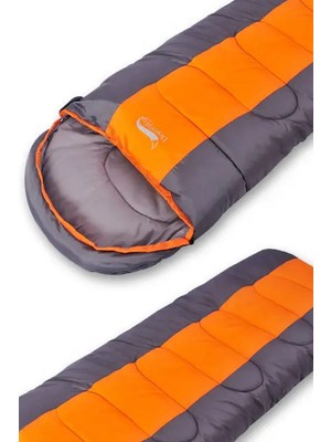 Efsane KAMP - Turuncu Uyku Tulumu 2kg +5°C To -10°C Konforlu Kamp Kullanımı İçin