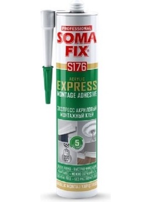 Somafix 310 ml - 500 Gr Beyaz Express Montaj Yapıştırıcısı Pervaz - Alçı Levha - Seramik - Kiremit - Ahşap Mastiği