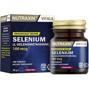 E-Trendy Shop Nutraxin Vitals Selenium (L-Selenomethionine) 100 Mcg 100 Kapsül Takviye Edici Gıda