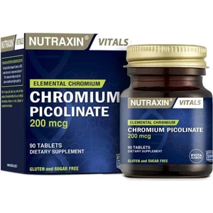E-Trendy Shop Nutraxin Vitals Chromum Picolinate 200 Mcg 90 Tablet Takviye Edici Gıda