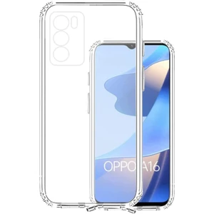 Case World Oppo A16 Kapak Kamera Korumalı Tıpalı Şeffaf Silikon Kılıf