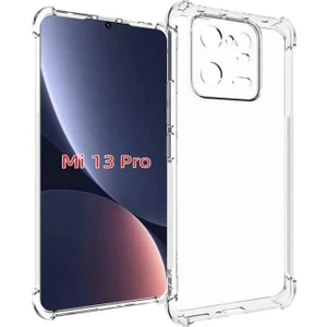 Case World Xiaomi Mi 13 Pro Kapak Kamera Korumalı Airbag Antishock Köşe Korumalı Şeffaf Silikon Kılıf