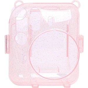 Instax Mini 12 Makine Uyumlu Pembe Simli Pleksi Kılıf