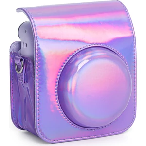 Instax Mini 12 Makine Uyumlu Lila Parlak Deri Kılıf